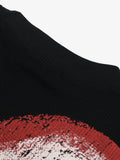 Skeleton & Melted Heart Graphic Waffle Knit T-Shirt