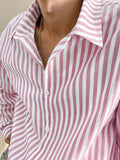 Camisa Joysei Social de Manga Longa Listrada