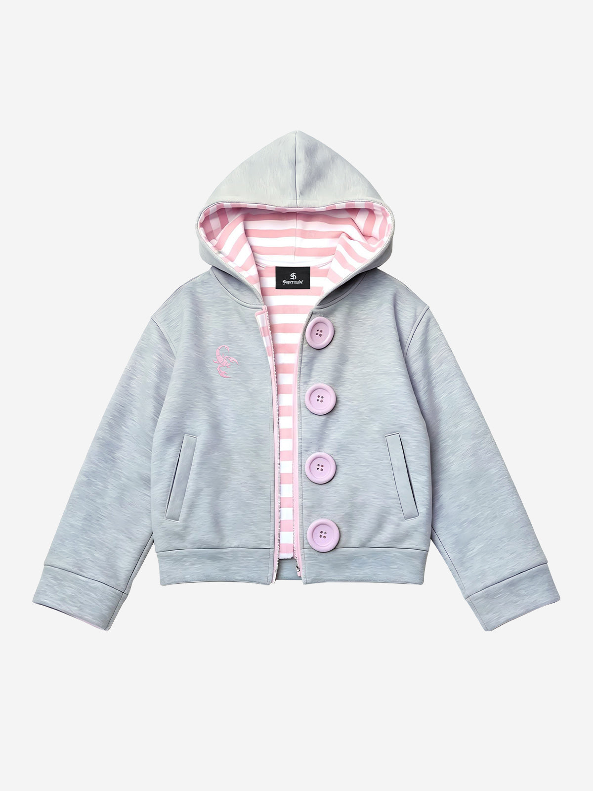 Moletom Pavtros Scorpion Embroidered Striped Lining