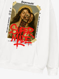 Skull And Face Two Soul Pattern Hoodie