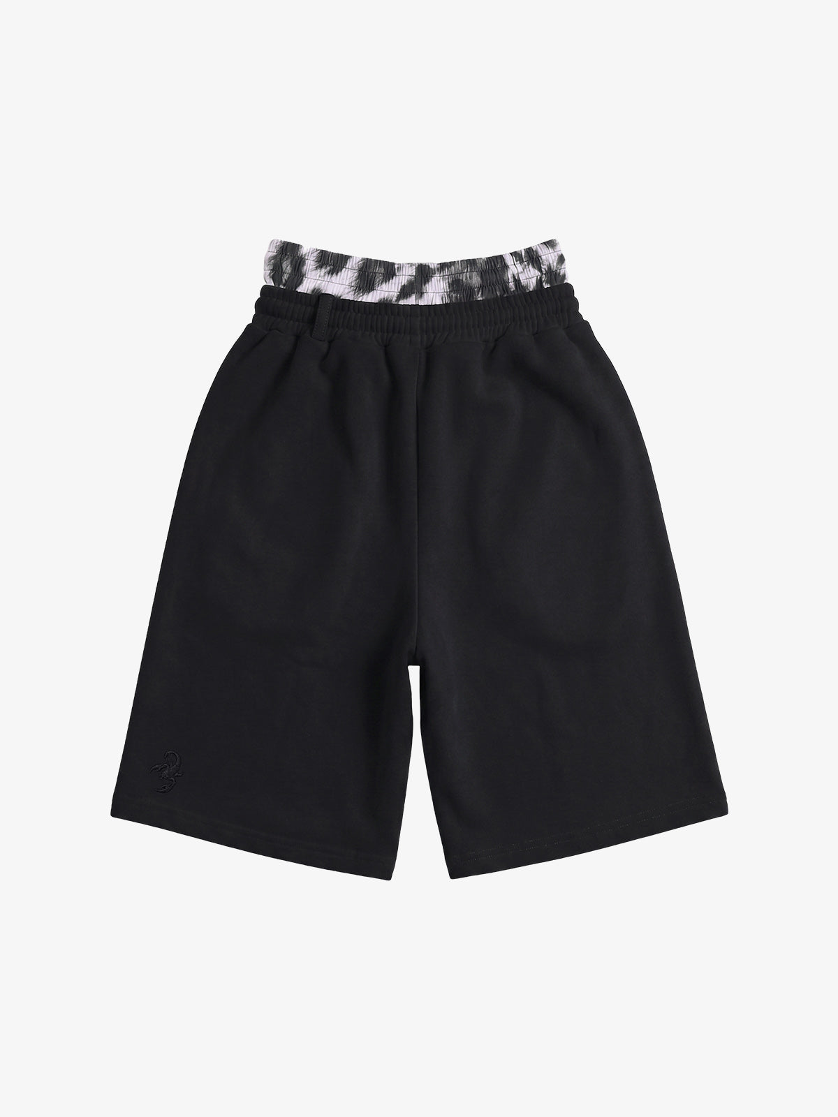 Shorts Pavtros Logo Embroidery Double Waist