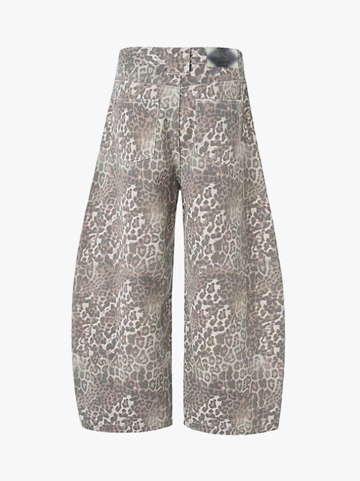 Calça Pavtros Leopard Camouflage Pleated Barrel