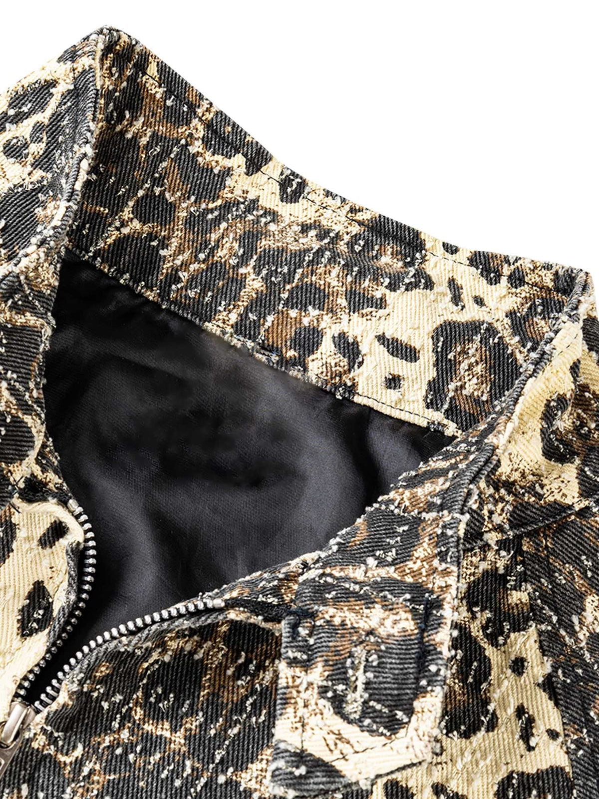 Jaqueta Pavtros Retro Leopard Printed Denim - foto 3