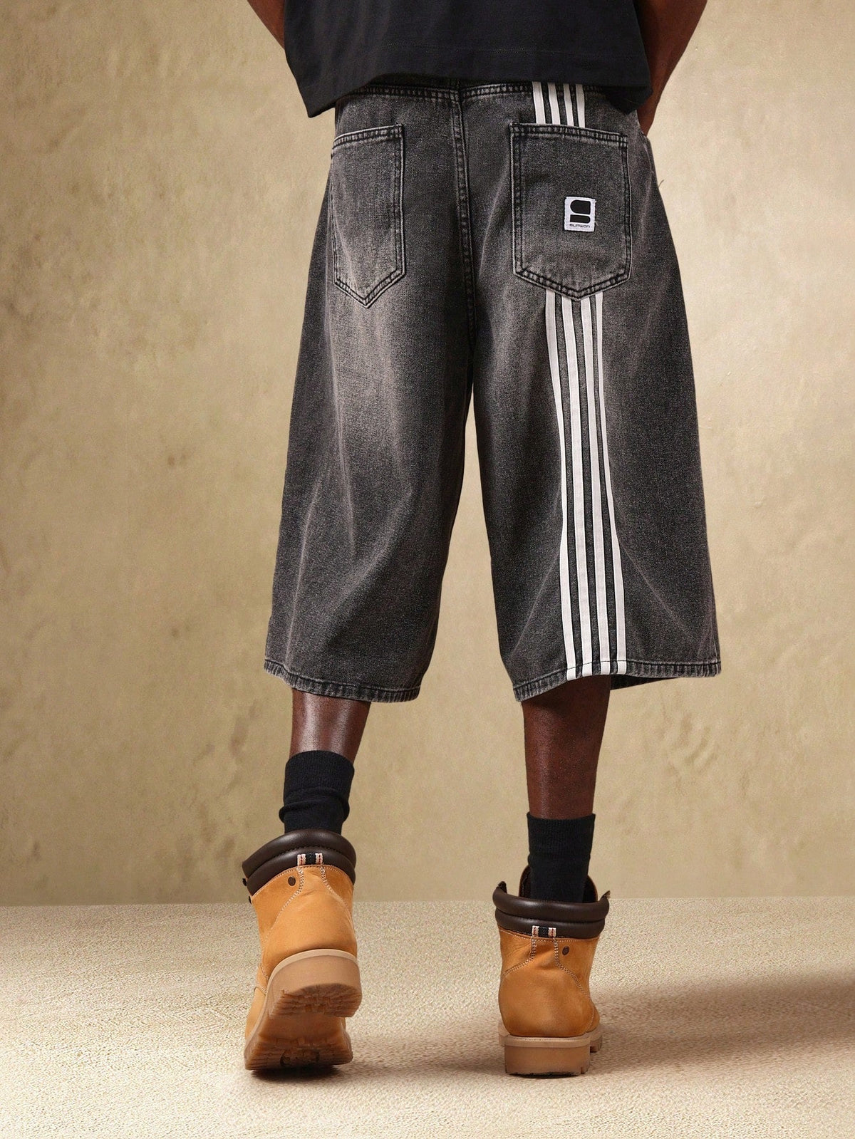 Short Pavtros Denim Oversized Perna Larga - foto 11