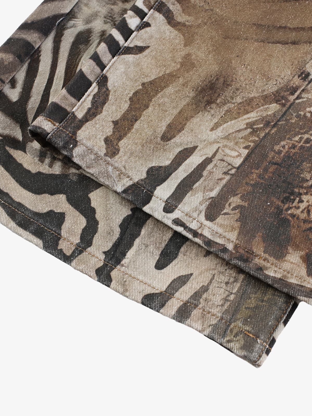 Calça Pavtros Distressed Animal Pattern 3d
