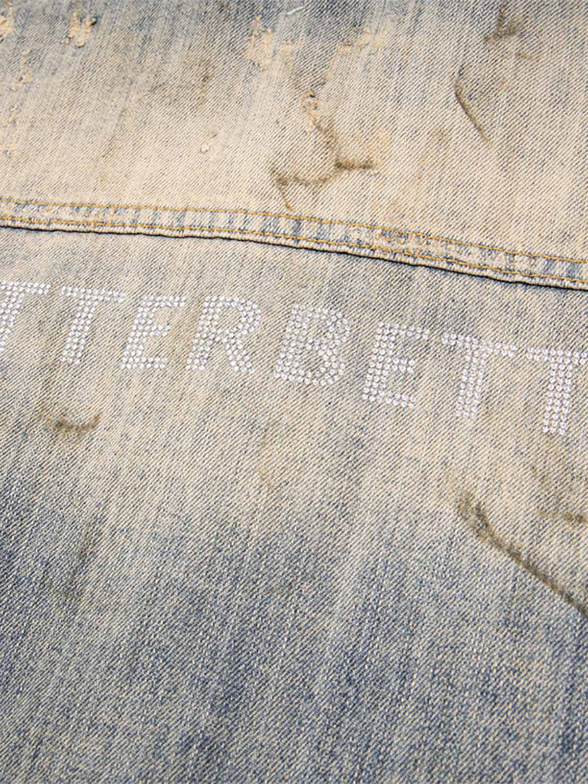 Jaqueta Pavtros Studios Destroyed Oil Wash Denim Jacket — Foto 8