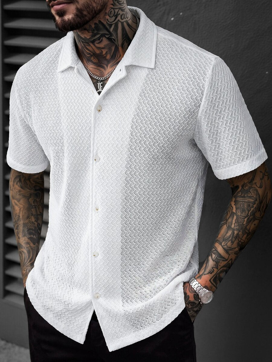 Blusa Pavtros Virada Tricotada Texturizada Ombro
