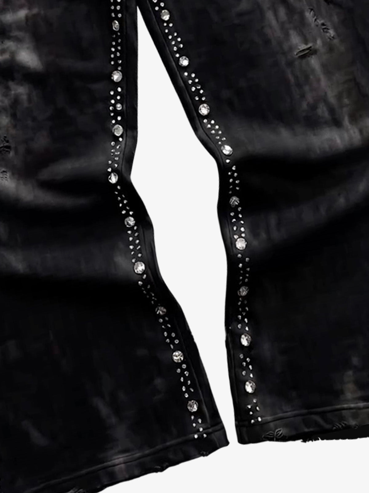 Calça Pavtros Distressed Rhinestone