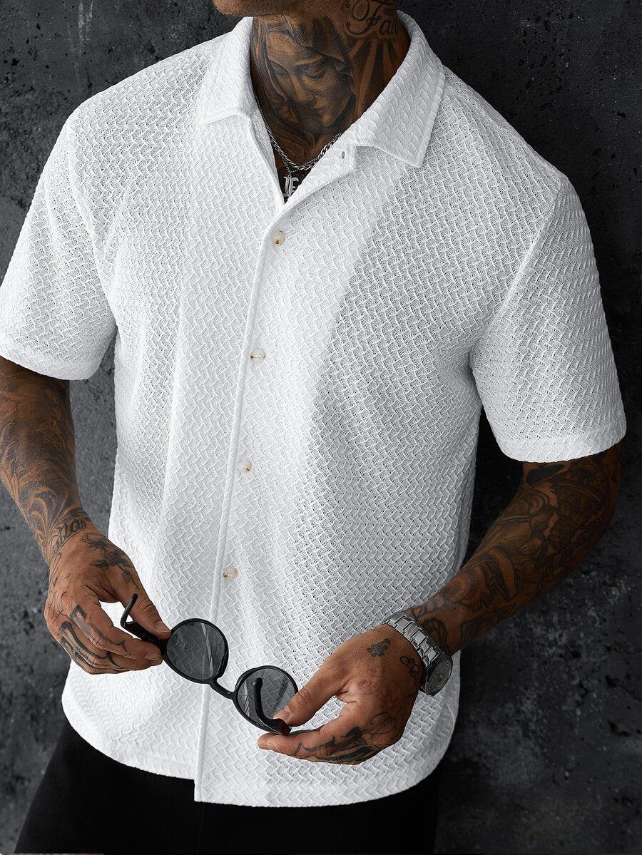 Blusa Pavtros Virada Tricotada Texturizada Ombro