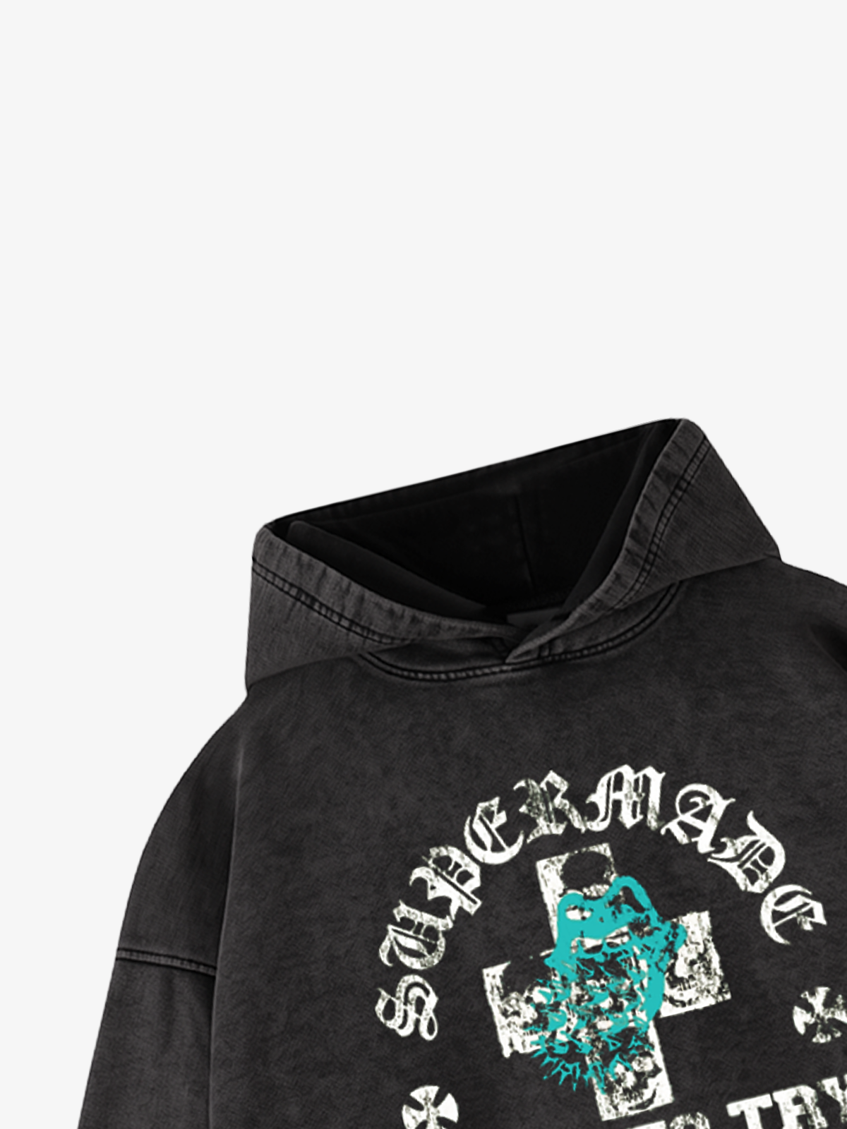 Moletom Pavtros Letter Graphic Washed Distressed
