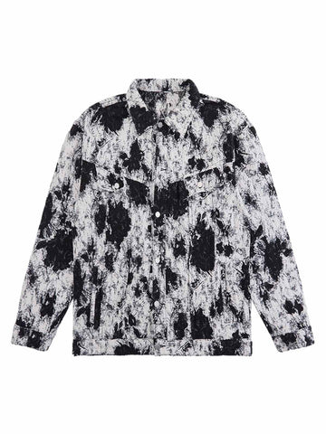 Jaqueta Pavtros Black And White Contrast Floral Denim - foto 1