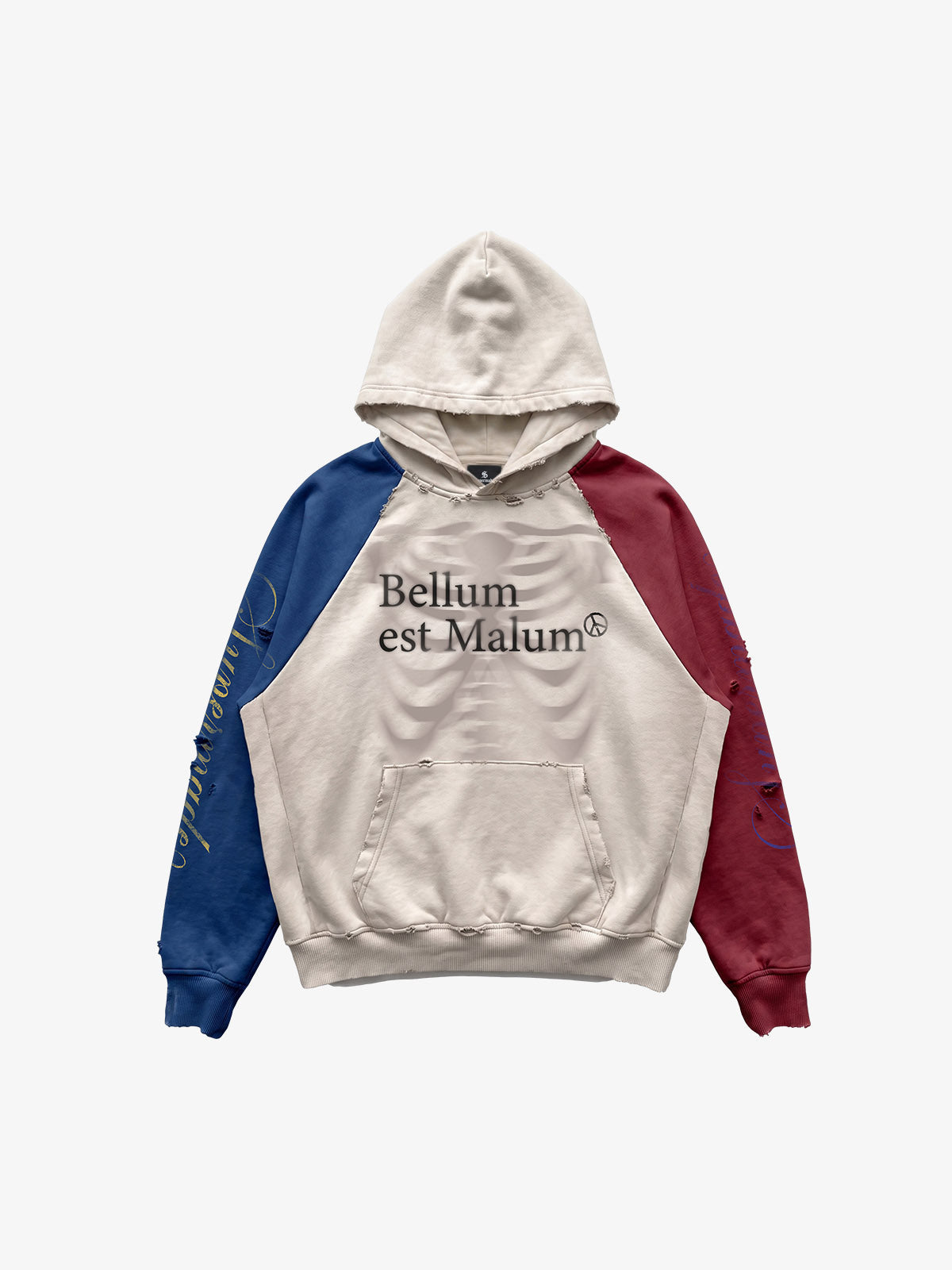 Moletom Pavtros Grunge Skeleton Ribcage Graphic