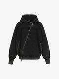 Moletom Pavtros Asymmetric Zip Washed Hoodie