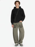 Moletom Pavtros Asymmetric Zip Washed Hoodie