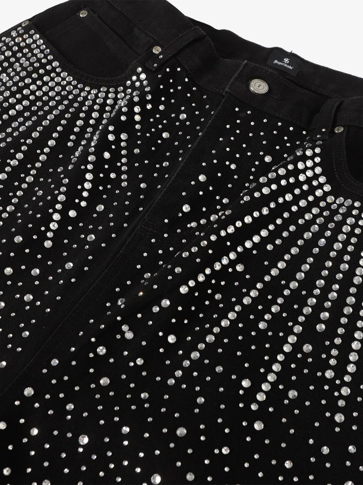 Calça Pavtros Full Rhinestone Baggy