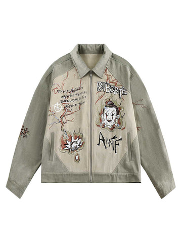 Jaqueta Pavtros Studios Cyber Punk Graff Denim Jacket — Foto 1