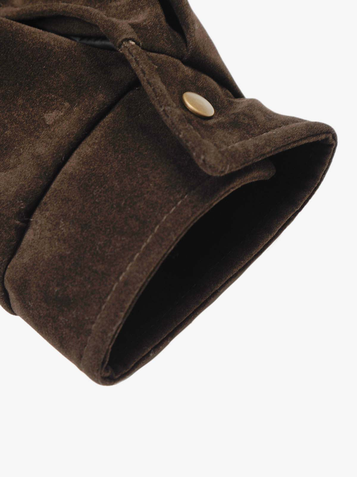 Jaqueta Pavtros Suede Embroidered Metal Clip