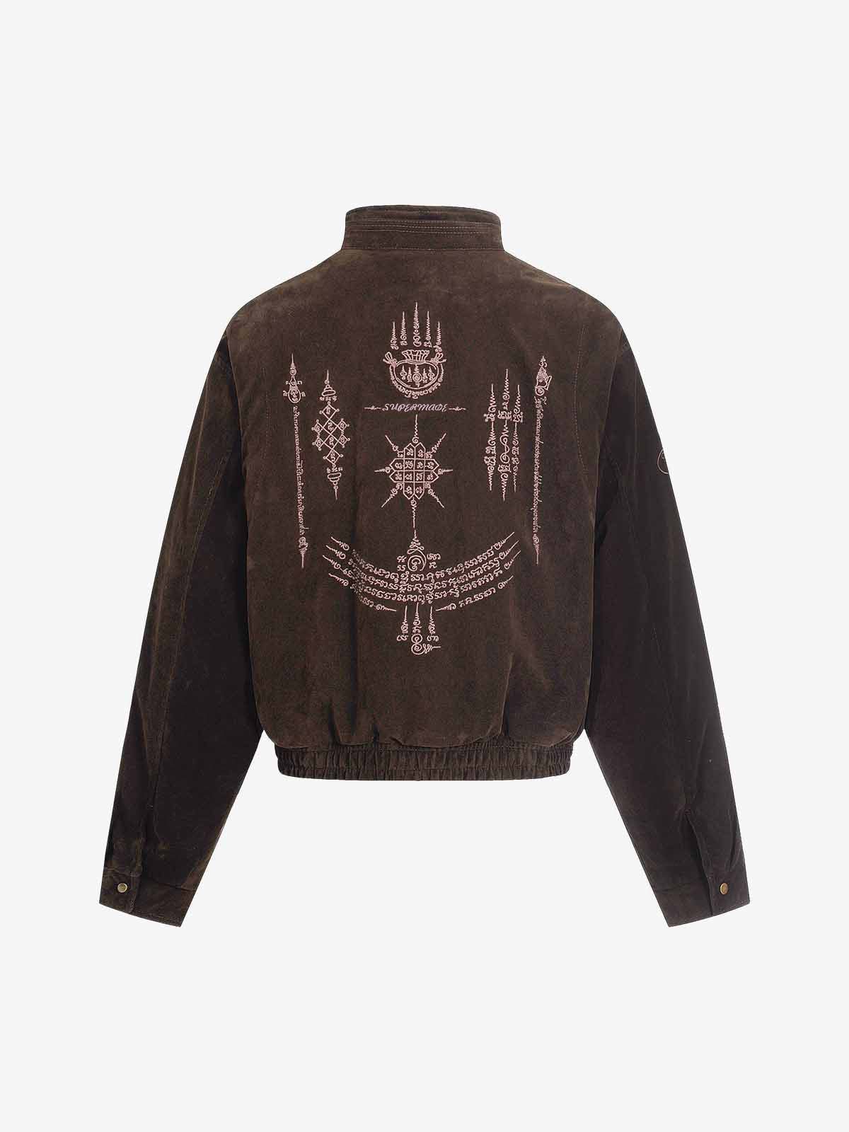 Jaqueta Pavtros Suede Embroidered Metal Clip