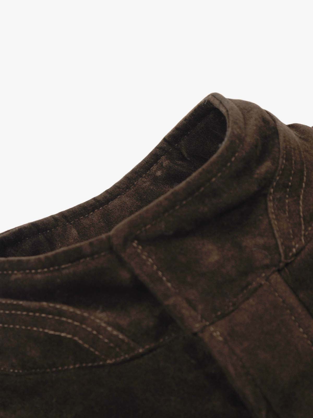 Jaqueta Pavtros Suede Embroidered Metal Clip
