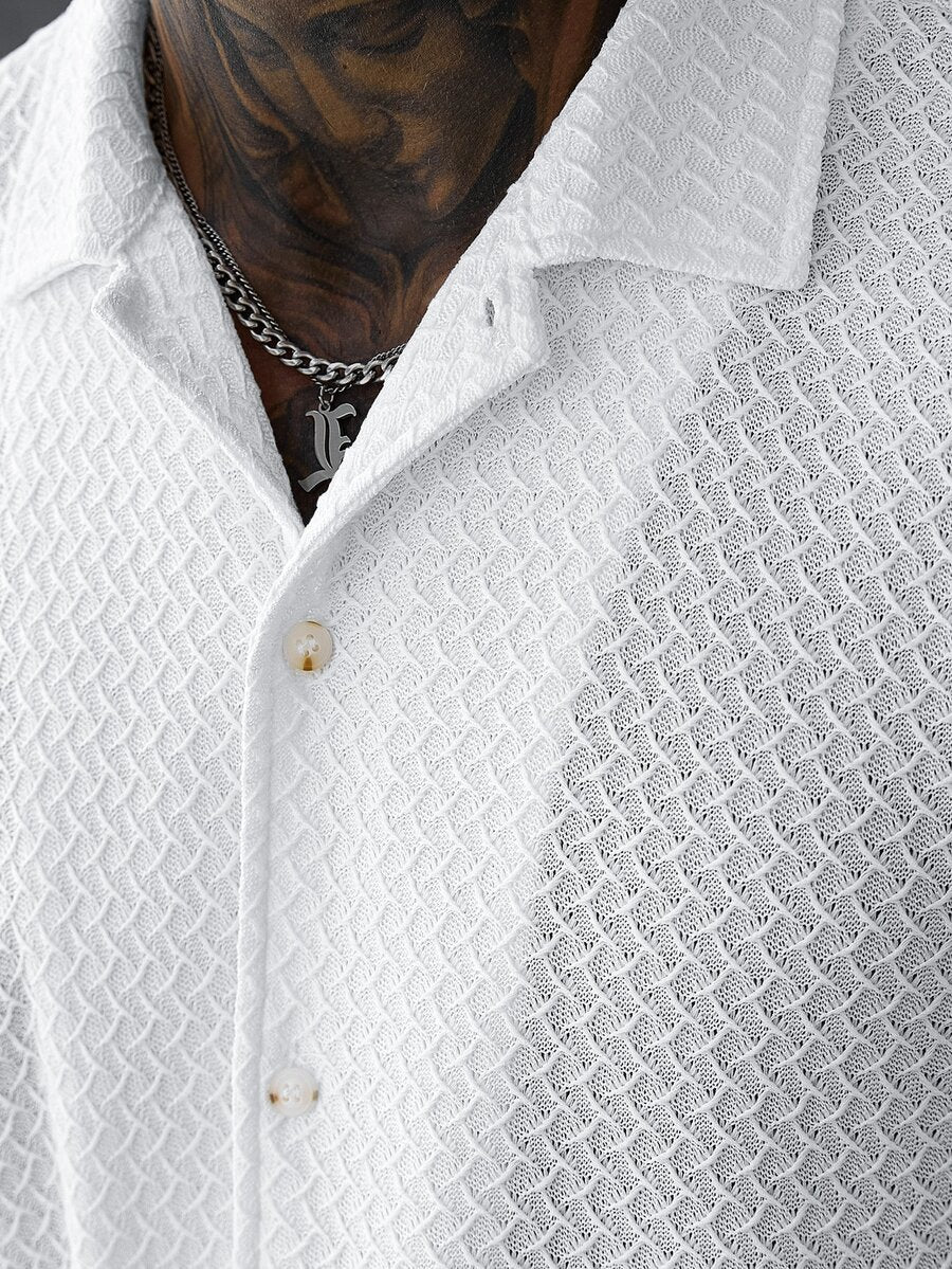 Blusa Pavtros Virada Tricotada Texturizada Ombro