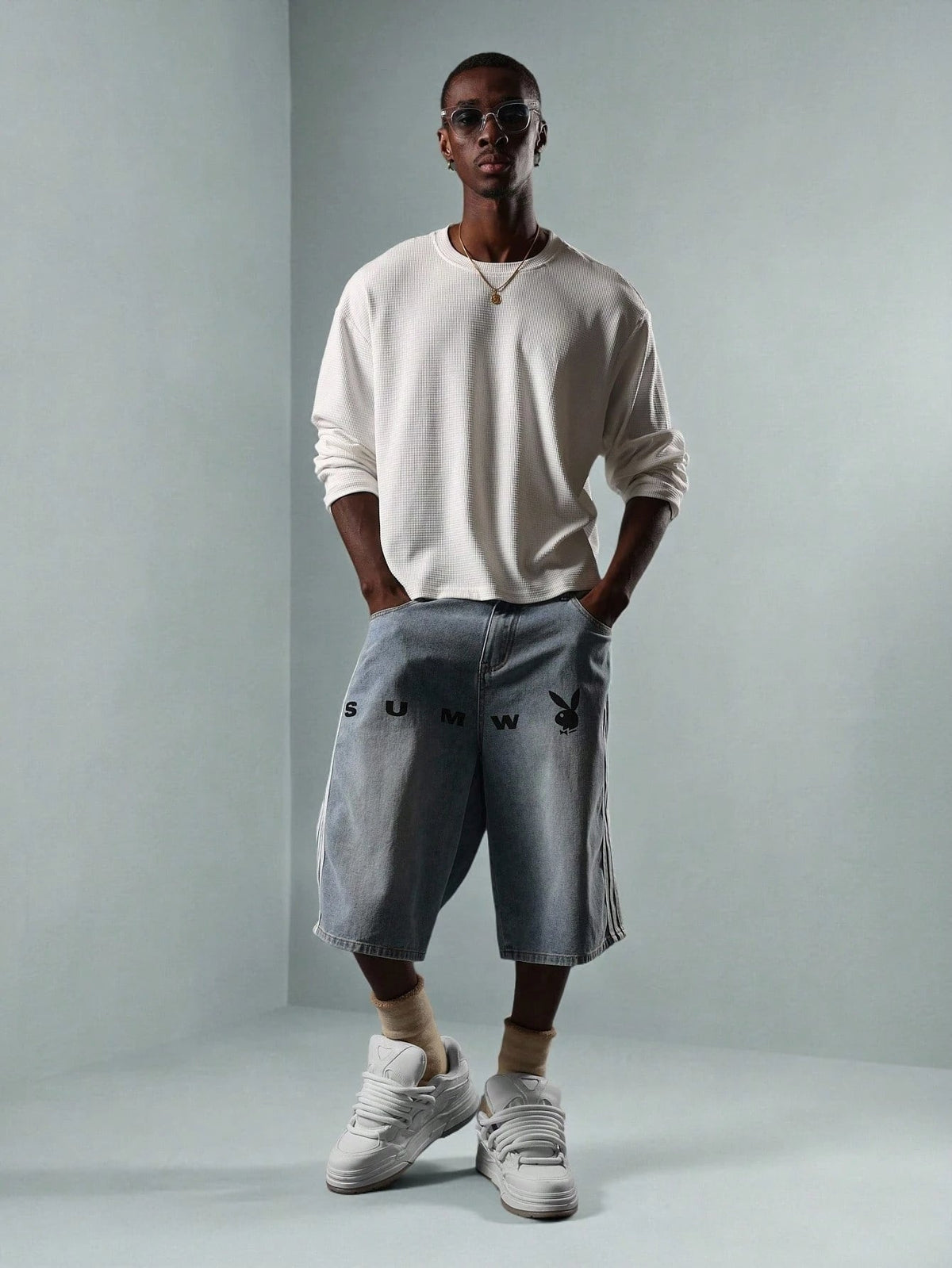 Short Pavtros Jeans List Oversized - foto 6