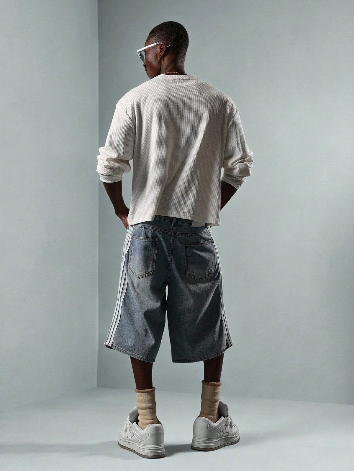 Short Pavtros Jeans List Oversized - foto 7
