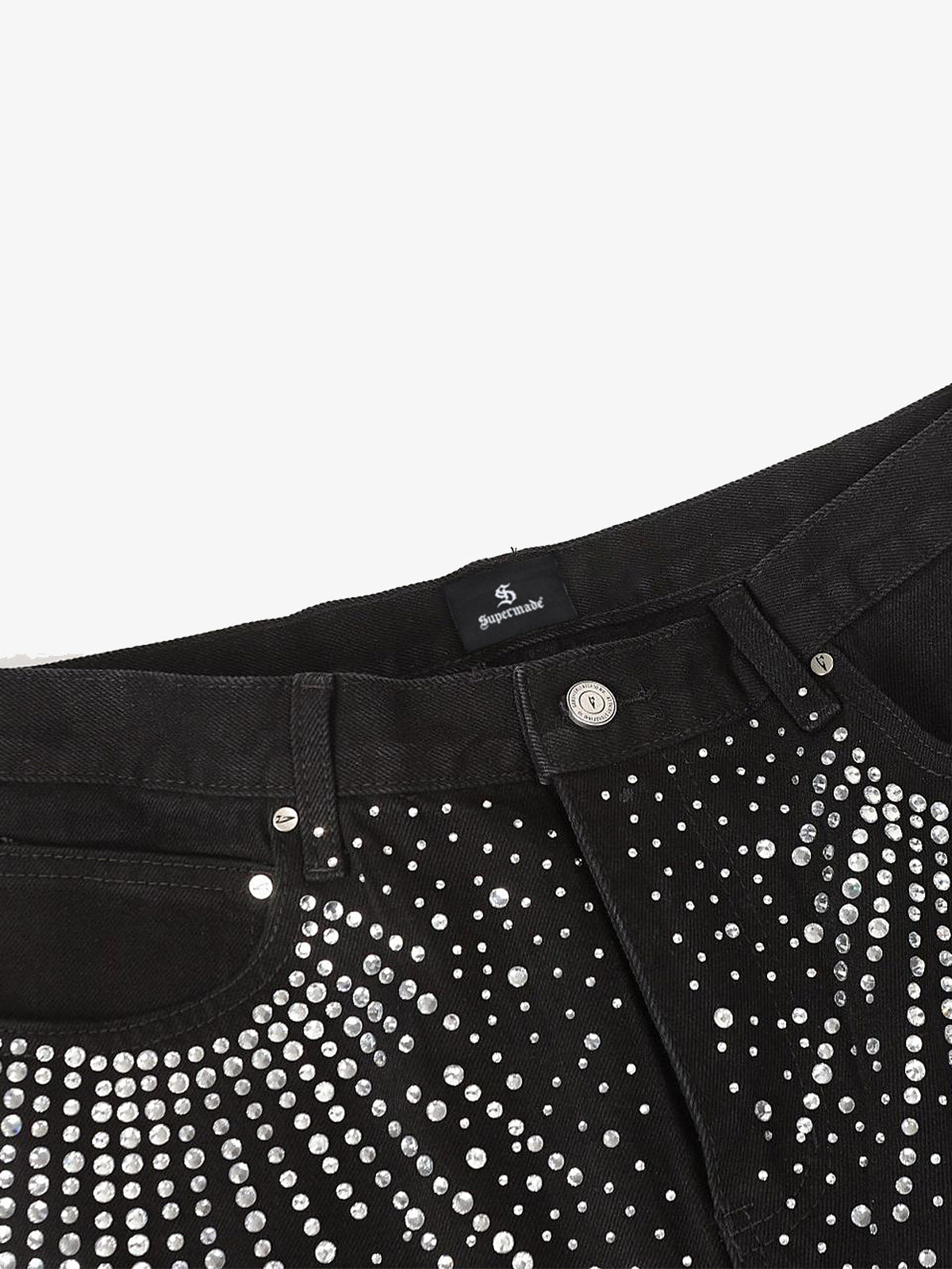 Calça Pavtros Full Rhinestone Baggy