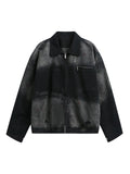 Jaqueta Washed Ink Gradient Ripped