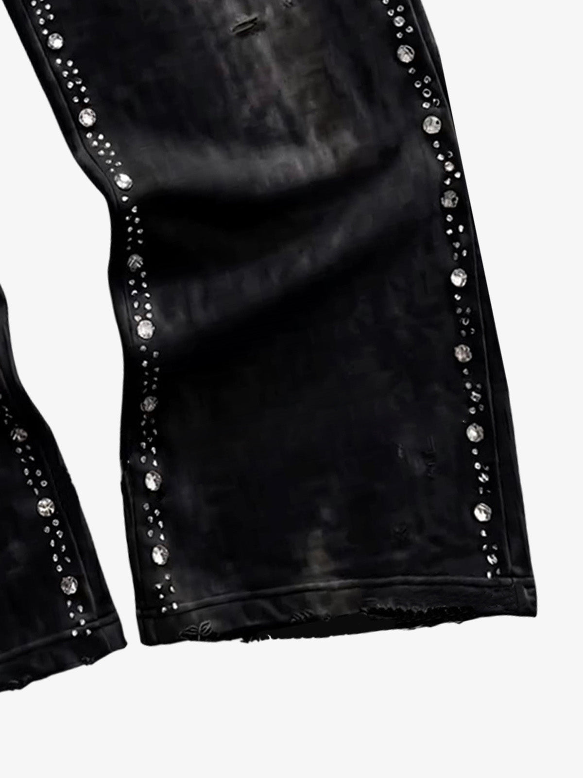 Calça Pavtros Distressed Rhinestone