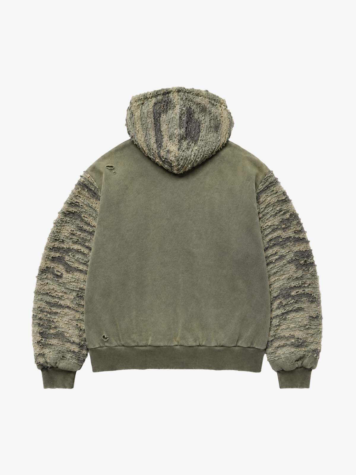 Moletom Pavtros SUPM Army Zip-Up Washed - foto 3