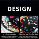 CHENXI 6362 Moda Masculina Relógio De Quartzo Único Colorido Gem Ring Dial Business Casual Dress Gift