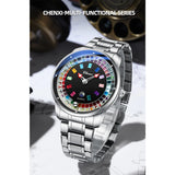 CHENXI 6362 Moda Masculina Relógio De Quartzo Único Colorido Gem Ring Dial Business Casual Dress Gift