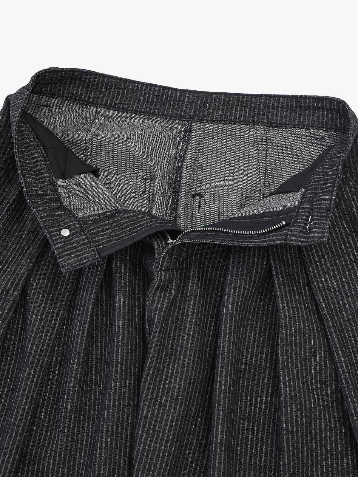 Calça Pavtros Pinstripe Pleated Wide Leg