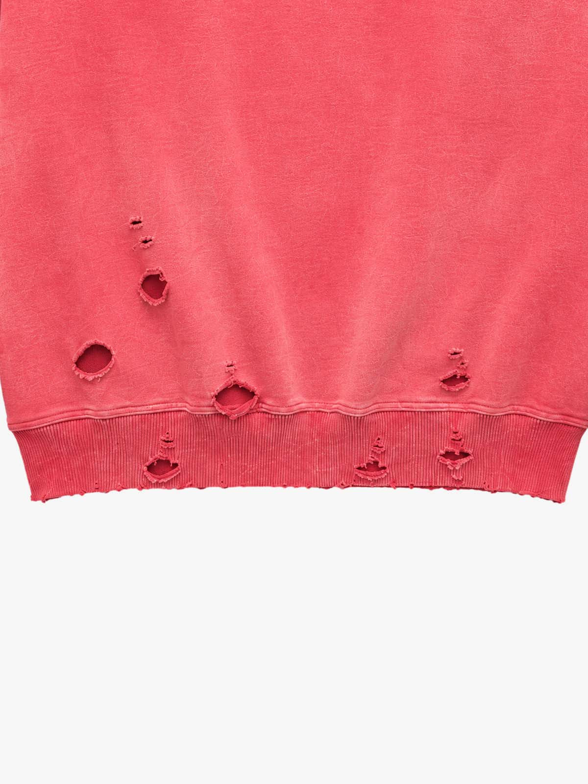 Moletom Pavtros Supermade Distressed Studs Red Zip-Up - foto 6