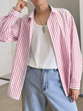 Camisa Joysei Social de Manga Longa Listrada