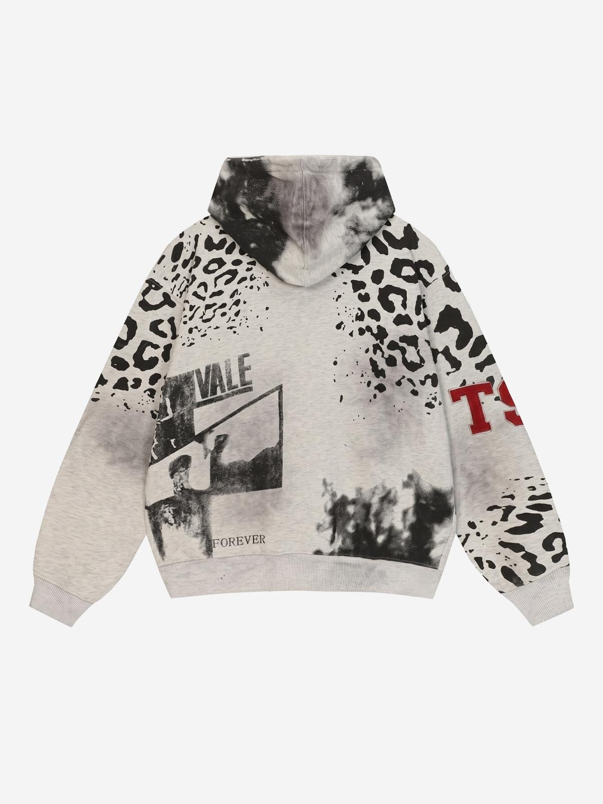 Moletom Pavtros Leopard Logo Appliqué Distressed