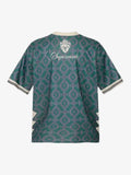 Always Strive Green Patterned Jersey V-Neck T-Shirt