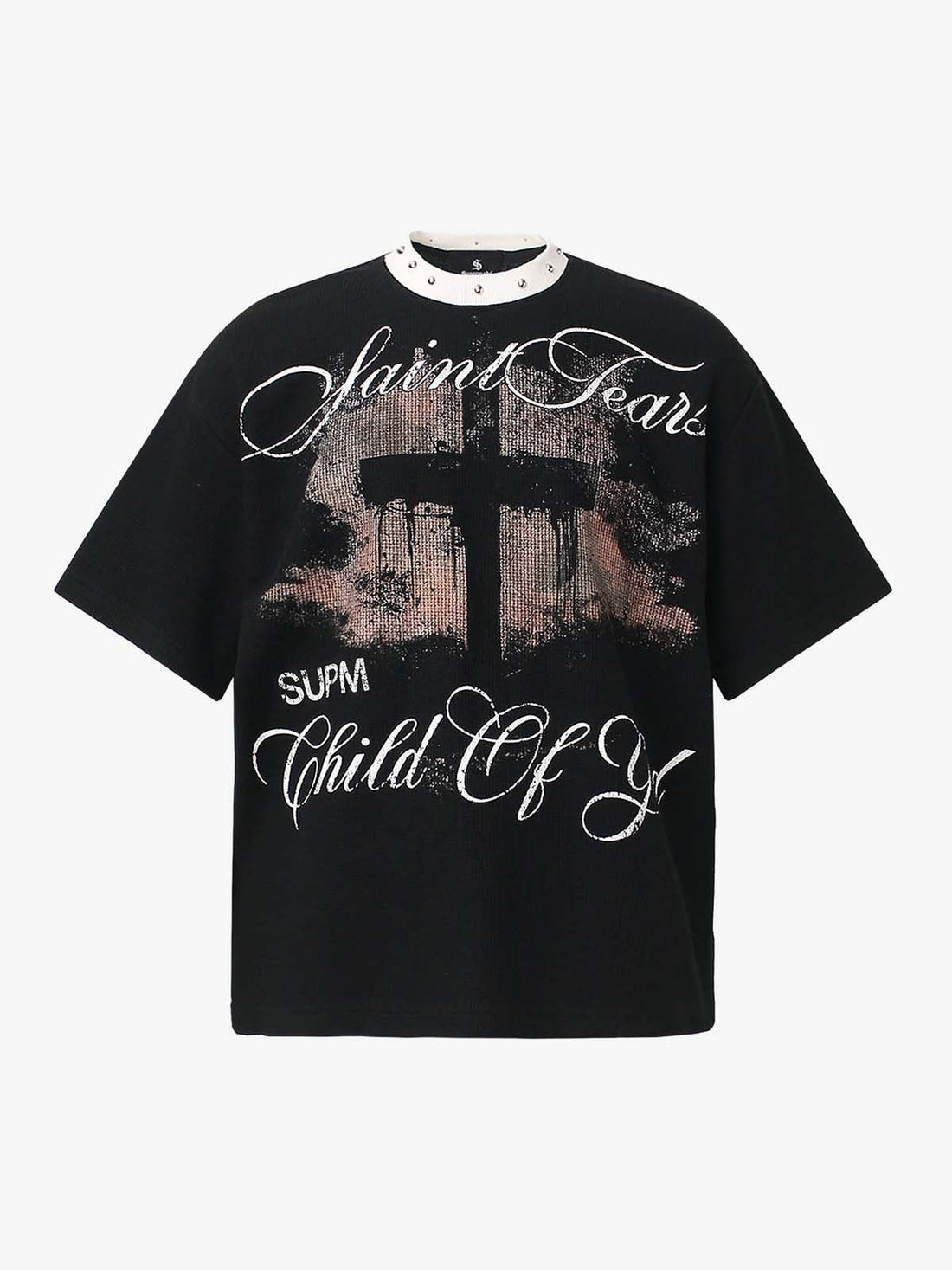 Camiseta Masculina Studios Saint Fear Studded Oversized — Pavtros