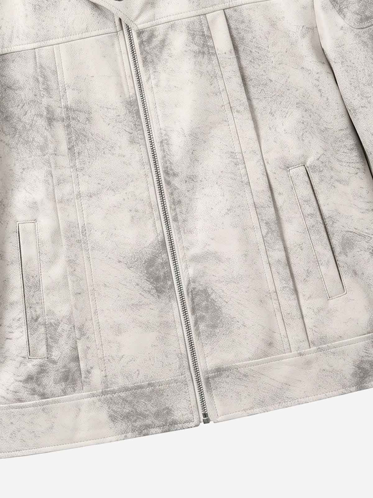 Jaqueta Pavtros Padded Shoulder Asymmetric Faux