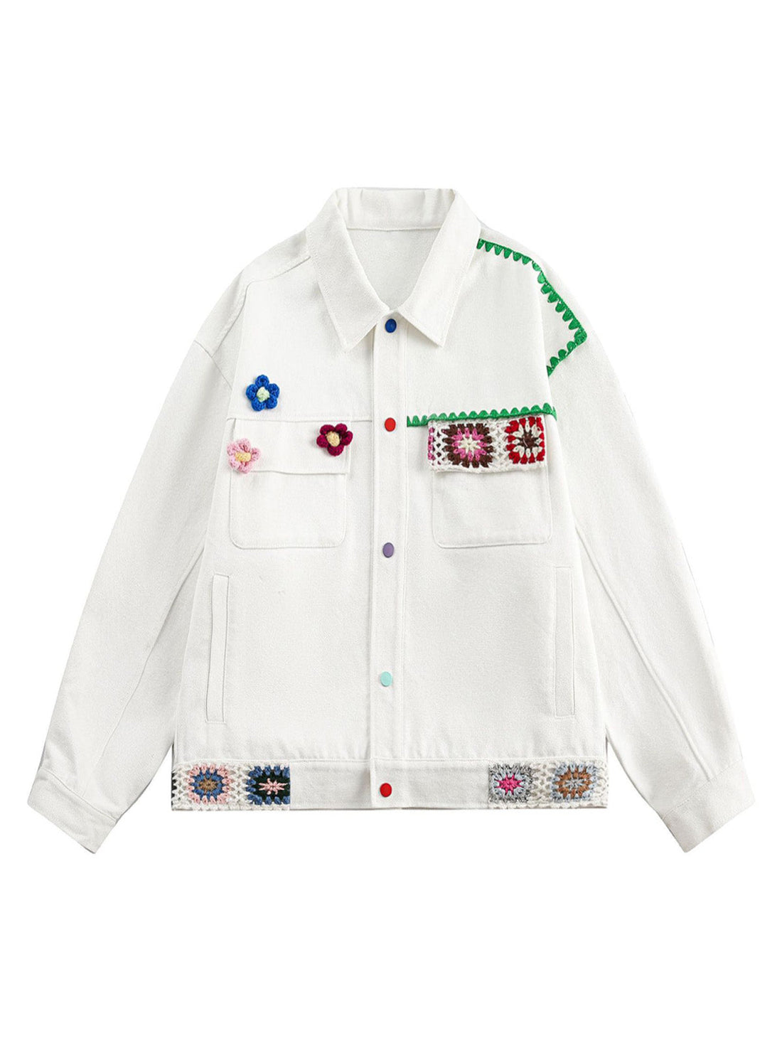 Jaqueta Masculina Studios Crochet Patch Denim Jacket — Pavtros