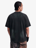 Washed Vintage Sticker Print T-Shirt