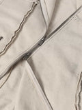 Moletom Pavtros Asymmetric Zip Washed Hoodie