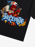 Street Skull Graffiti Artist Flame Flower Font T-Shirt