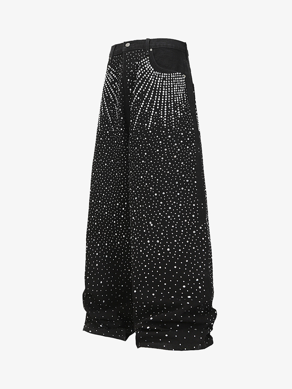 Calça Pavtros Full Rhinestone Baggy