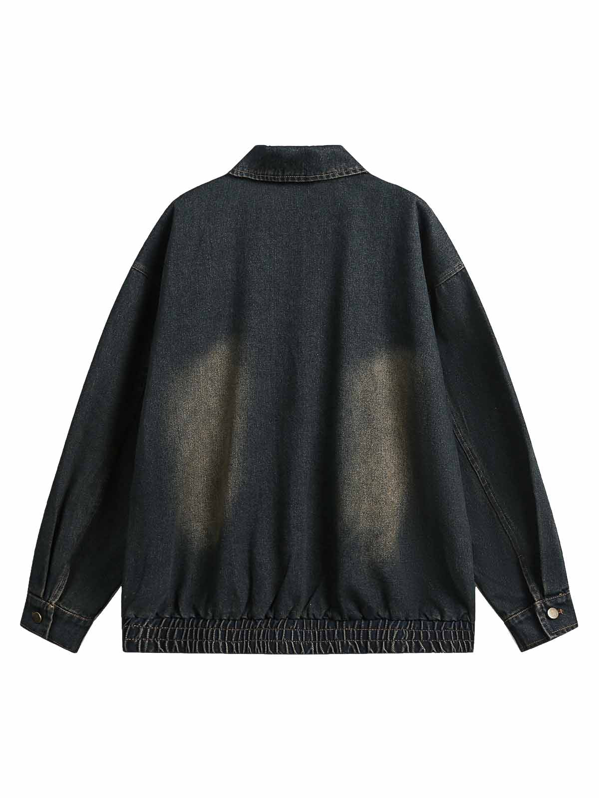 Jaqueta Pavtros Washed Distressed Multi-Pocket Denim - foto 2