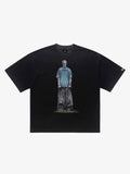 Vintage Washed Skeleton Graphic Oversized T-Shirt