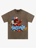 Street Skull Graffiti Artist Flame Flower Font T-Shirt