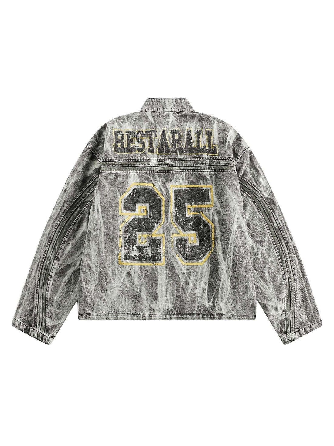Jaqueta Thesupermade Hip-hop Distressed Washed Printed Denim - 2239