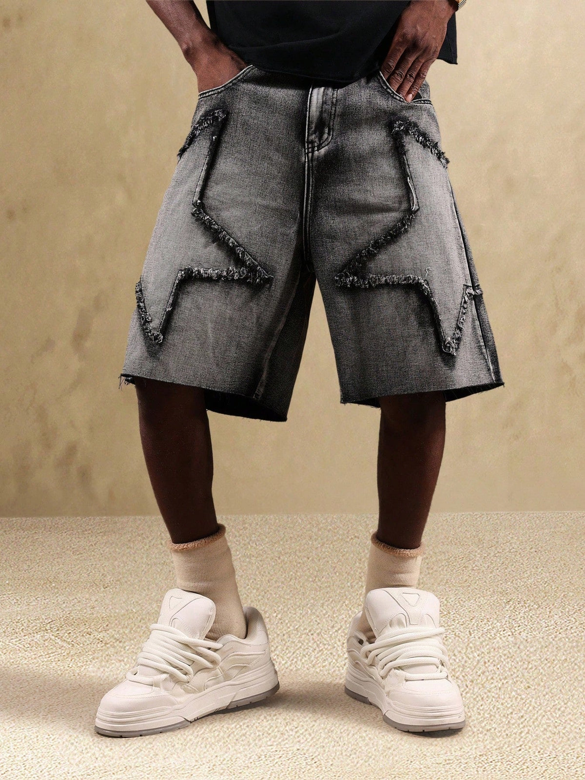 Short Pavtros Cargo Denim Desgastados Star - foto 7