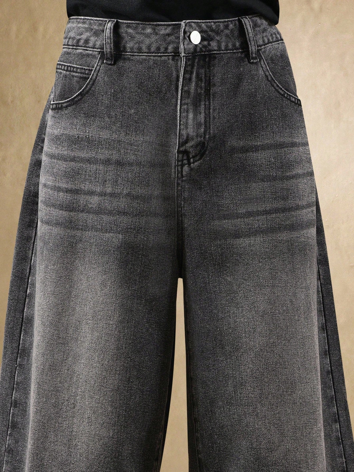 Short Pavtros Denim Oversized Perna Larga - foto 13
